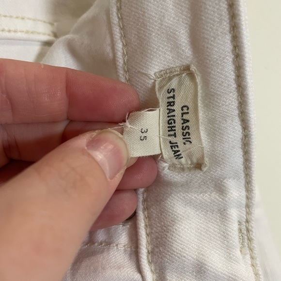 Madewell Classic Straight Jeans in Tile White size 35 or plus 20 - Picture 9 of 13